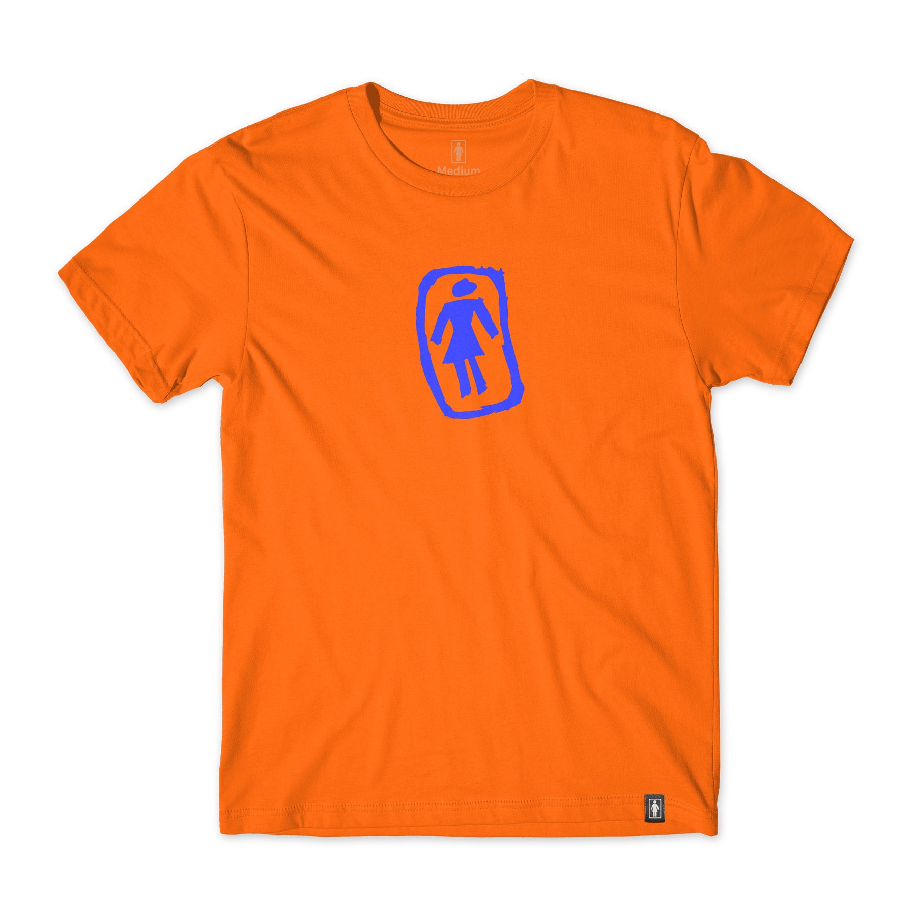 girl skateboards sketchy og youth tee orange
