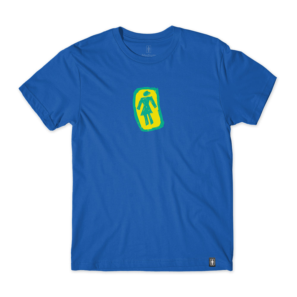 GIRL SKETCHY OG YOUTH TEE - ROYAL BLUE