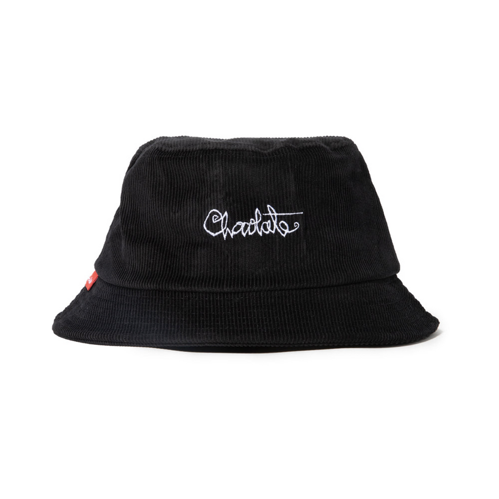 CHOCOLATE 94 SCRIPT CORD BUCKET HAT BLACK