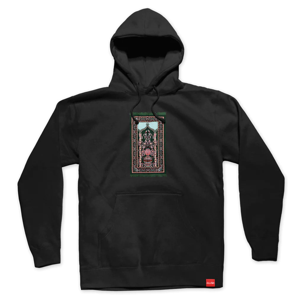 Chocolate skateboards prayer rug pullover hoodie alpine black 