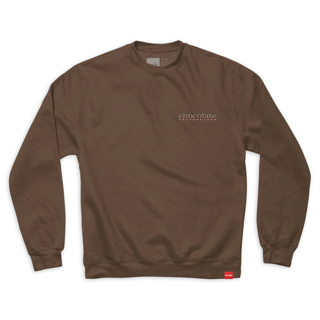 Chocolate Skateboards Bar Embroidered Crewneck Fleece - Brown