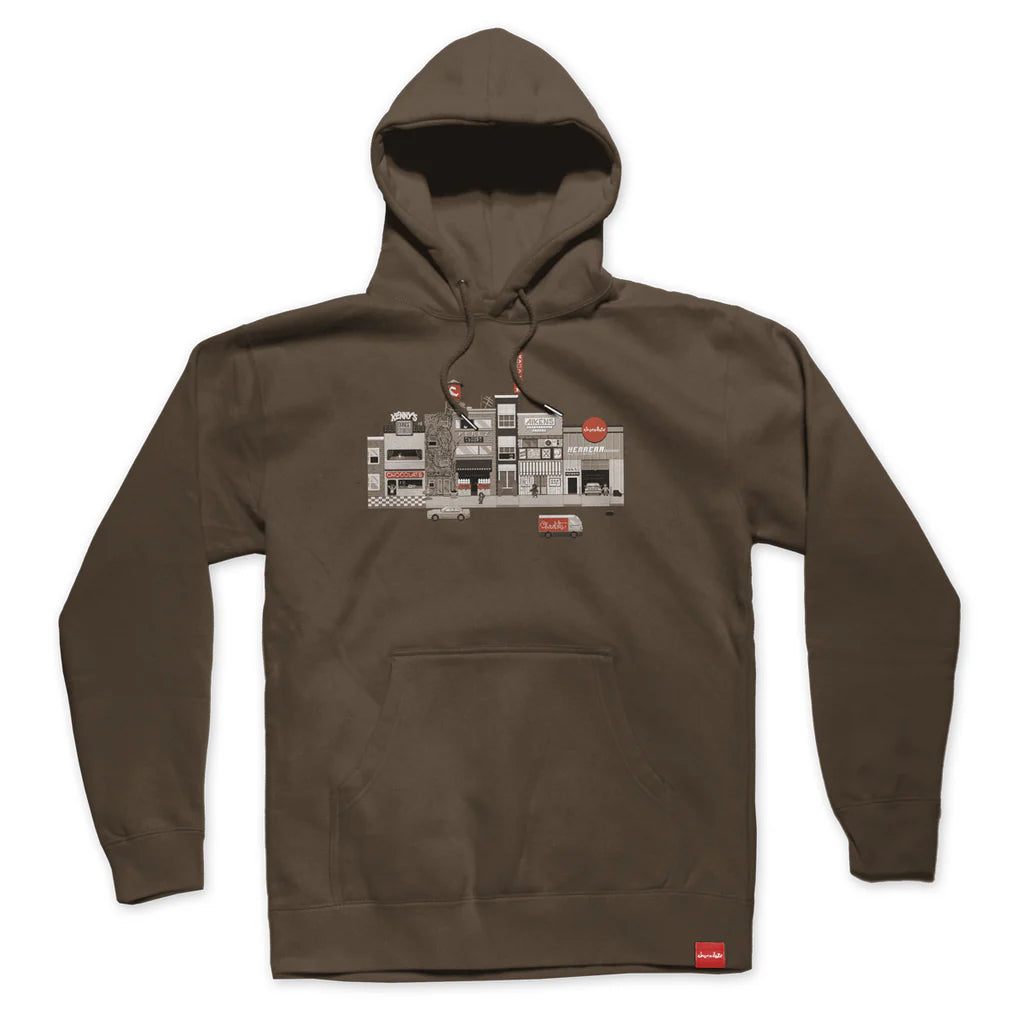 Chocolate Skateboards Pixel City Pullover Hoodie - BrownChocolate Skateboards Pixel City Pullover Hoodie - Brown