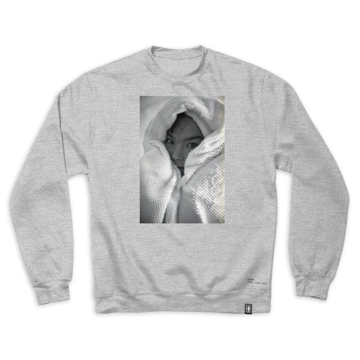 Girl Skateboards Bjork Crew Neck Fleece - Heather Grey