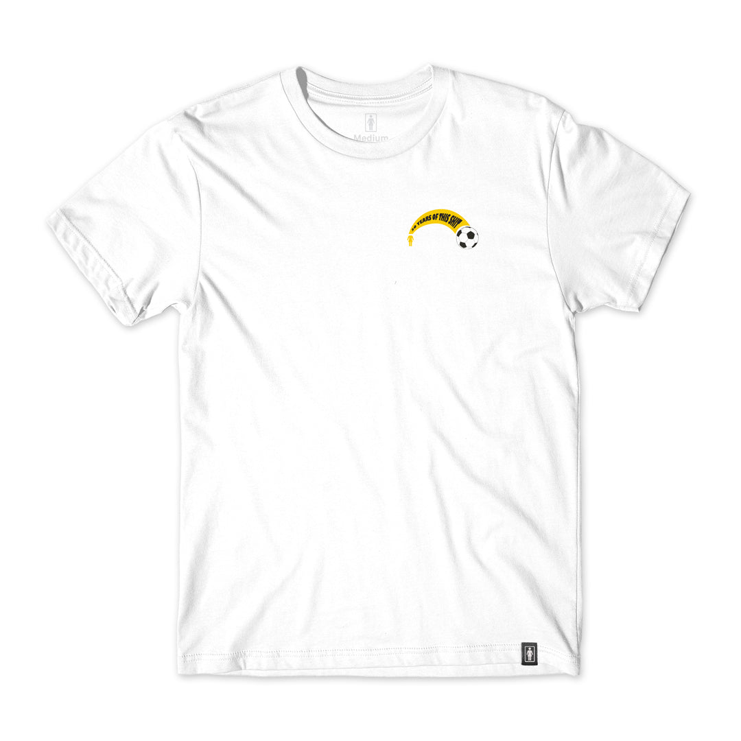 GIRL SOCCER BALL TEE - WHITE