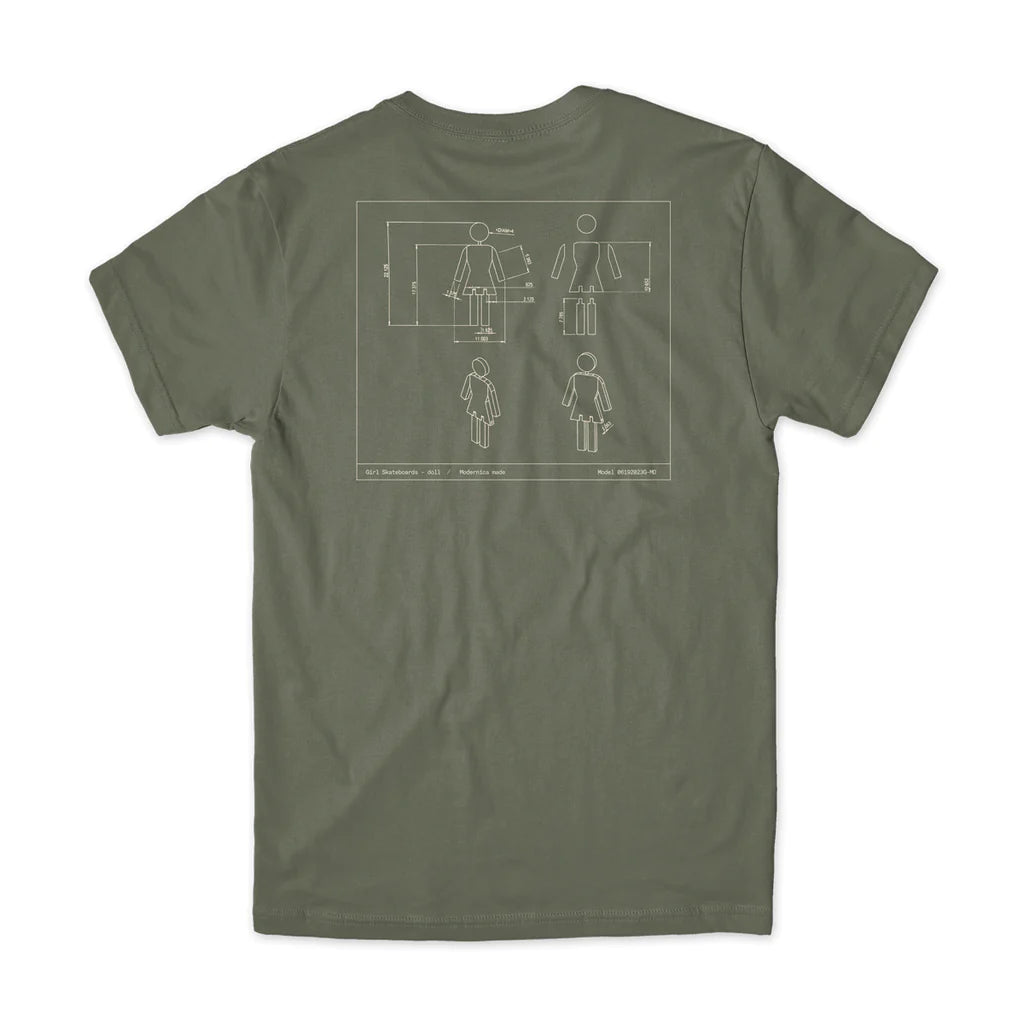 Girl Skateboards Modernica OG Tee - Olive