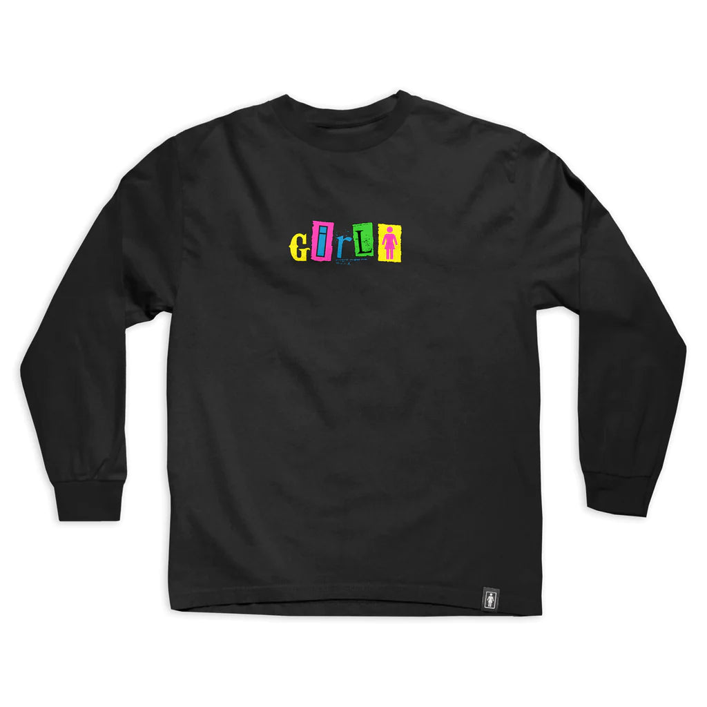 Girl Skateboards Out to Lunch L/S Tee - Black