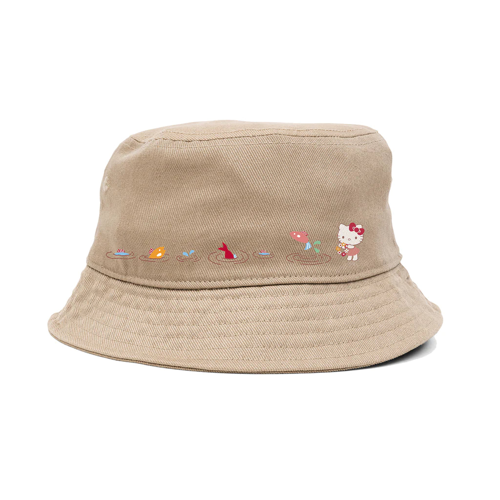 Girl Skateboards Shroom Fishing Reversible Bucket Hat - Khaki