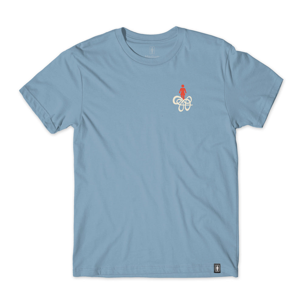 Girl Skateboards Swirl OG Tee - Stone Blue