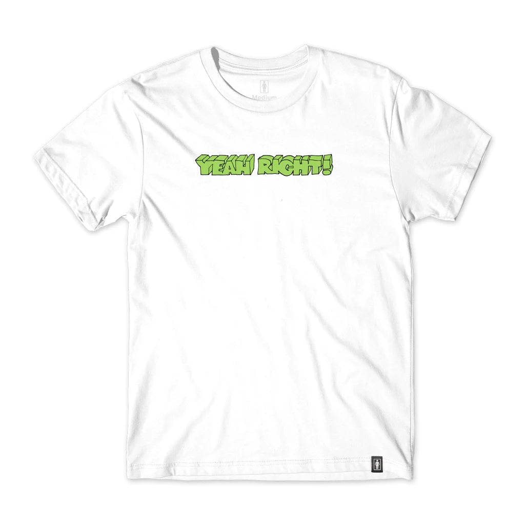 Girl skateboards yeah right tee WHITE