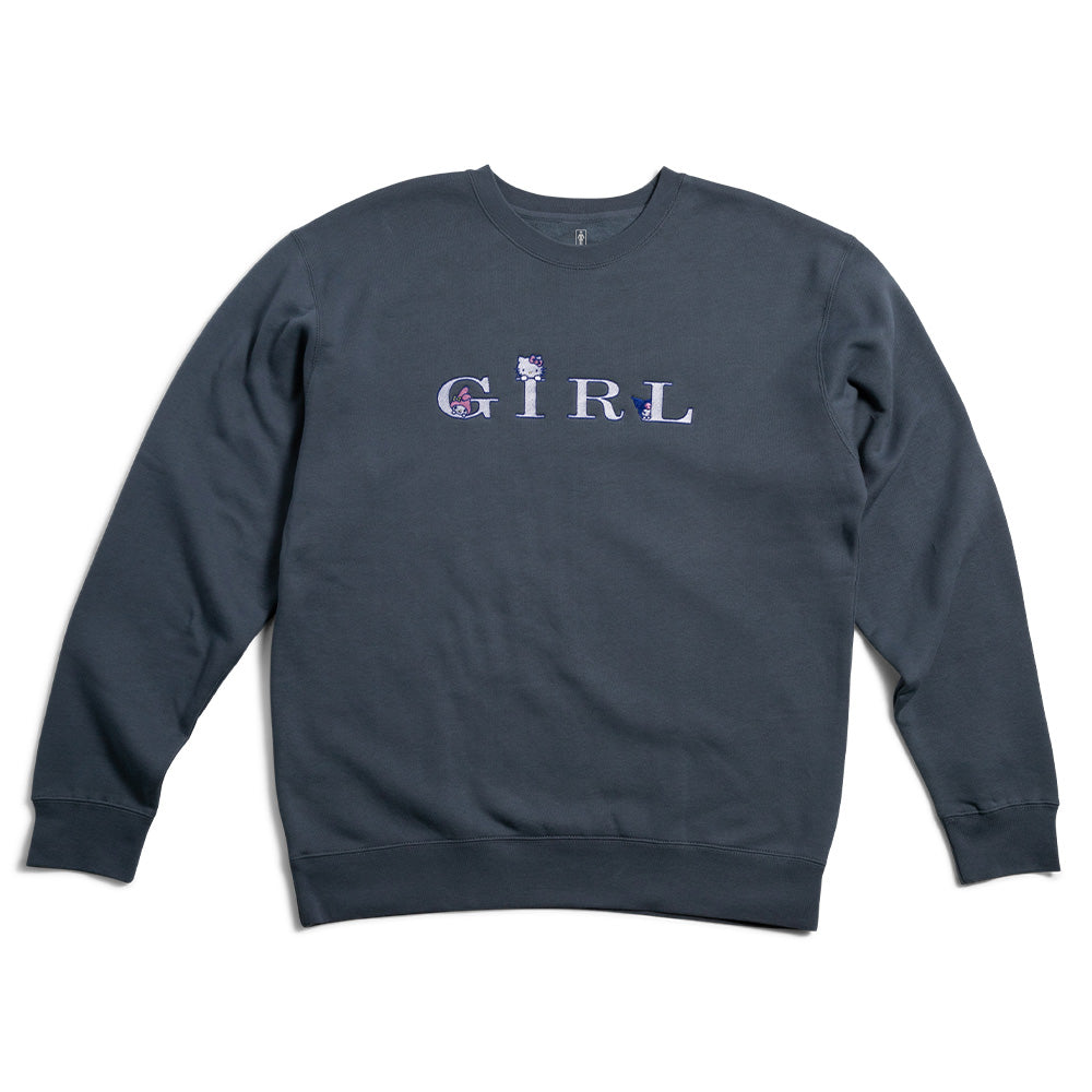 Girl Rainbow Serif Kitty Crew