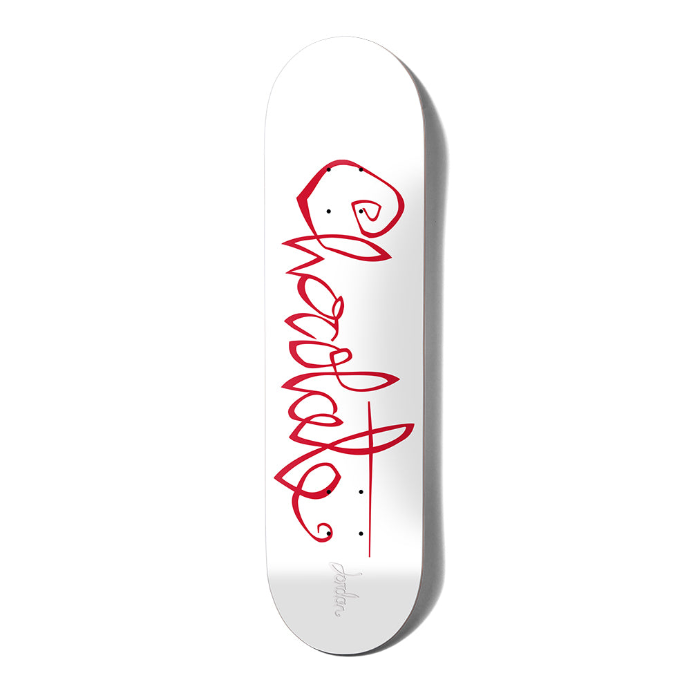 JORDAN TRAHAN OG SCRIPT CHOCOLATE DECK - 8.25