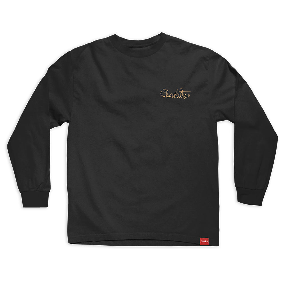 CHOCOLATE 94 SCRIPT L/S TEE - BLACK