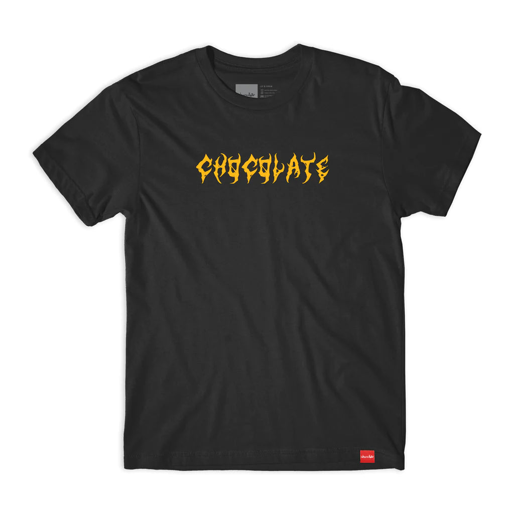 chocolate skateboards metal tee BLACK 