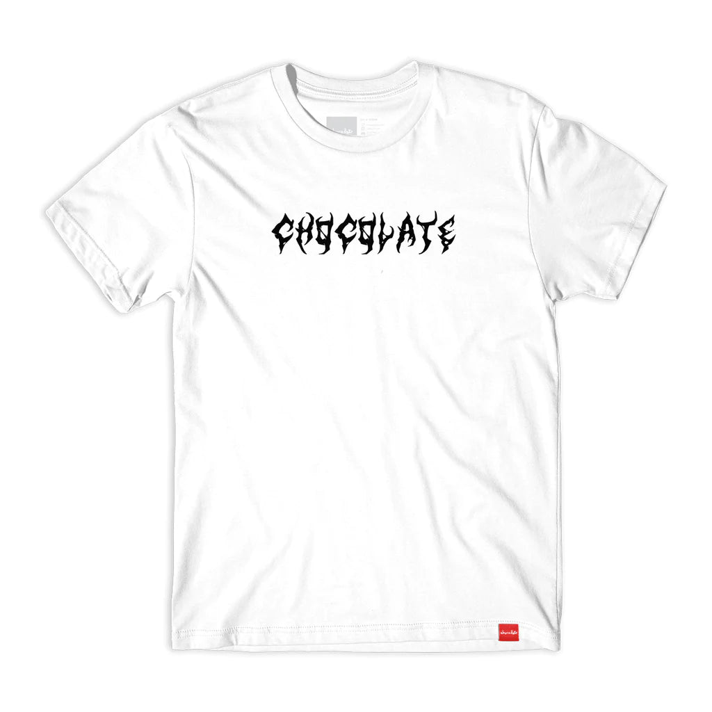 chocolate skateboards metal tee WHITE 