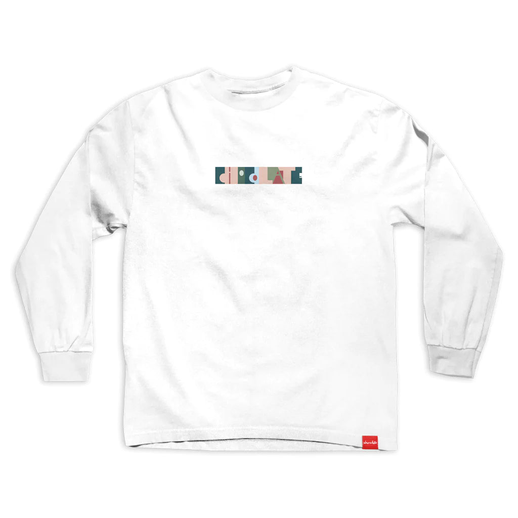 Chocolate skateboards oners long sleeve tee white front 