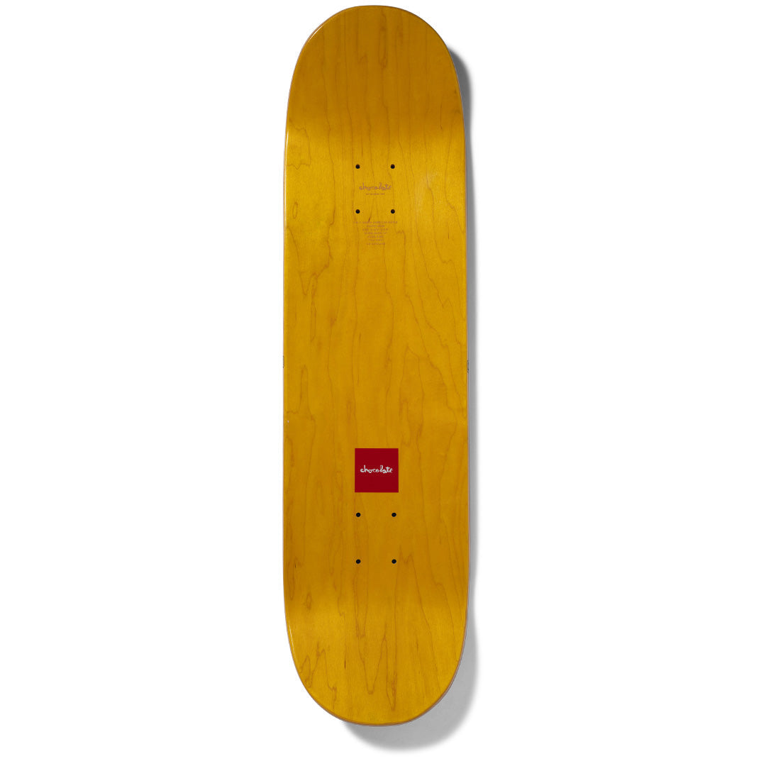 Crailstore Canada. Chocolate Perez J.P.'s World Deck - Top view showcasing natural woodgrain and standard popsicle shape with centered bolt holes.