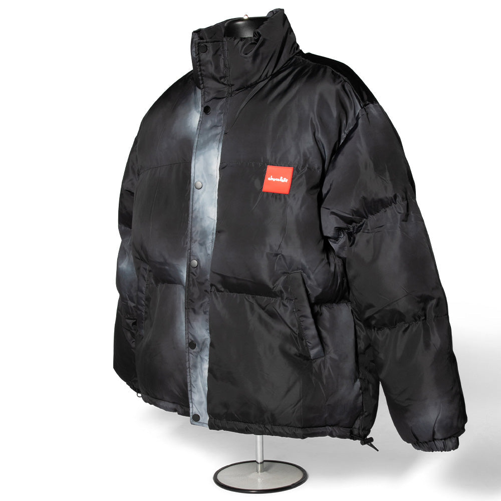 Crailstore Canada. Chocolate Super Haze Nylon Puffer Jacket (Chocolate) - Side view showing profile fit, sleeve structure, and hem cut.