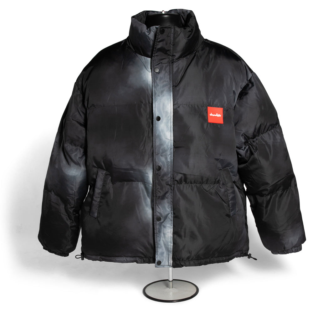 Crailstore Canada. Chocolate Super Haze Nylon Puffer Jacket (Chocolate) - Additional front view highlighting relaxed fit and soft shell surface.