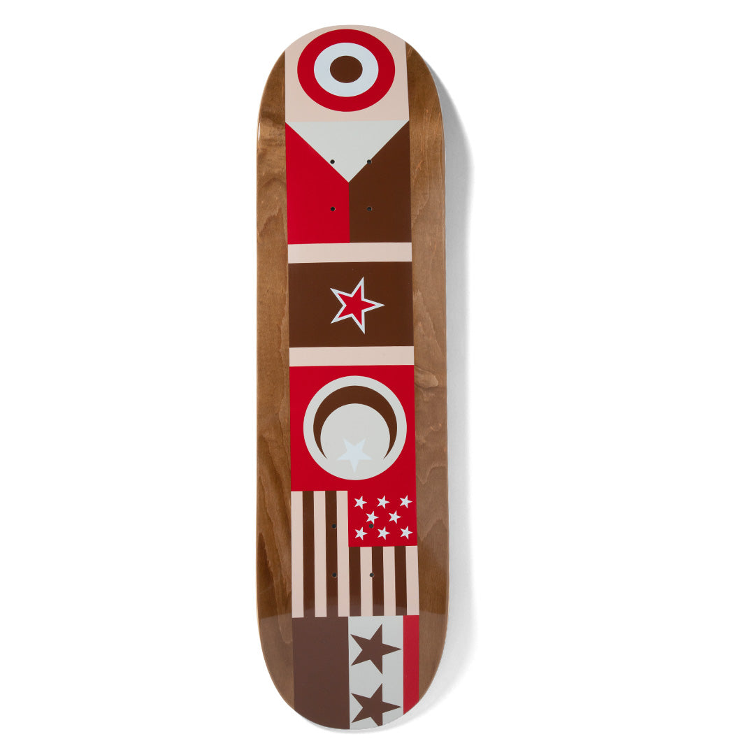 Crailstore Canada. Chocolate Trahan Flags Deck - Bottom view of standard popsicle shape deck with centered Chocolate branding and clean layout.