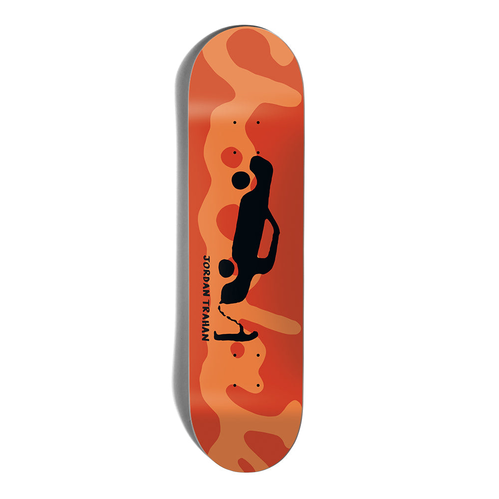 Crailstore Canada. Chocolate Trahan McFetridge Drips Deck - Bottom view with McFetridge’s abstract drip artwork and Trahan’s name below the Chocolate logo.