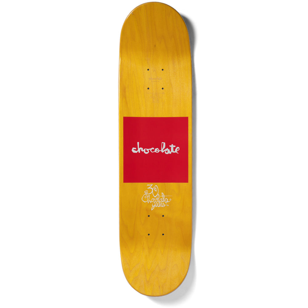 Crailstore Canada. Chocolate Trahan Red Square Deck - Top view with smooth woodgrain finish, centered bolt holes, and clean profile.