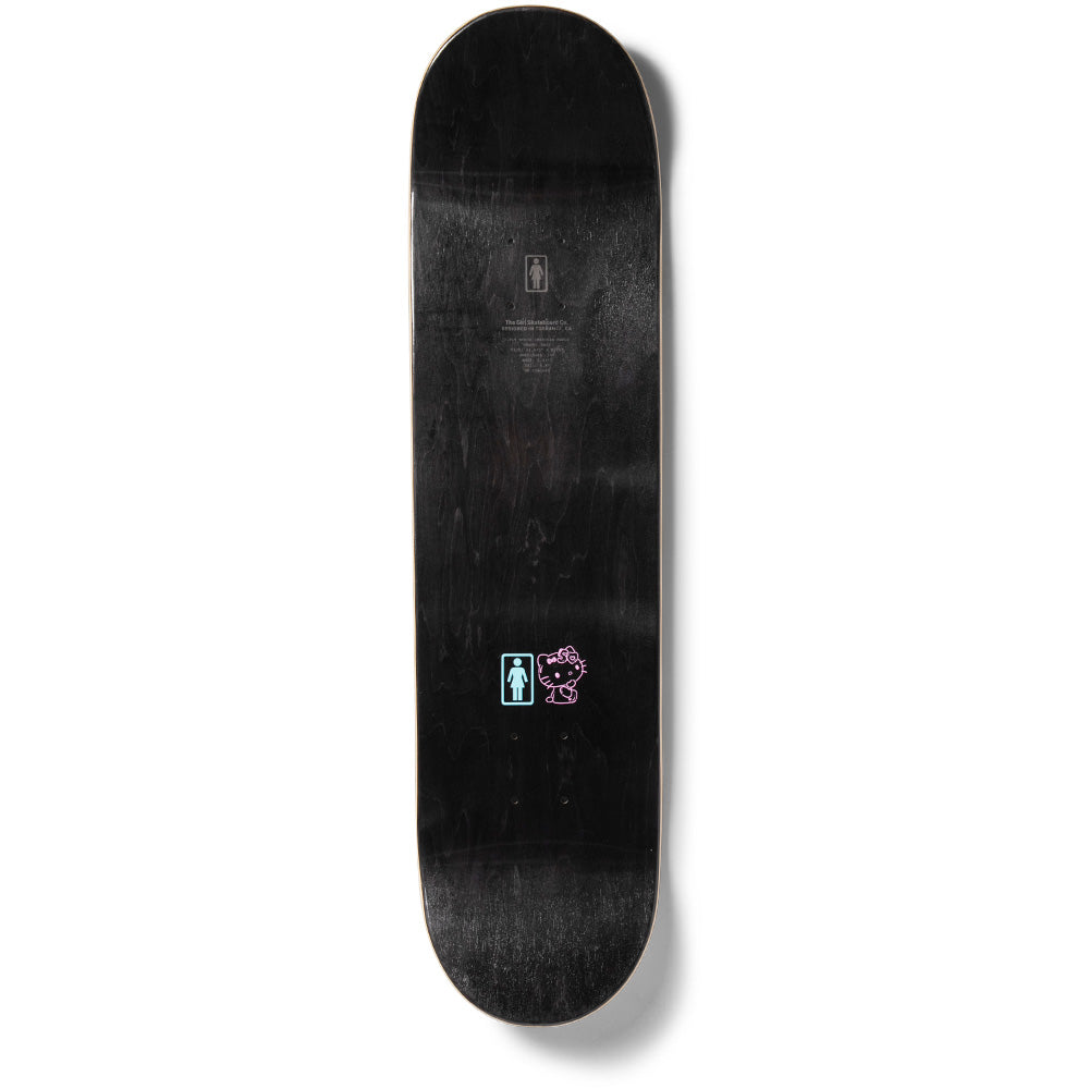 Crailstore Canada. Girl Andrew Brophy Hello Kitty Deck - Top view showing natural wood surface, clean bolt layout, and classic deck shape.