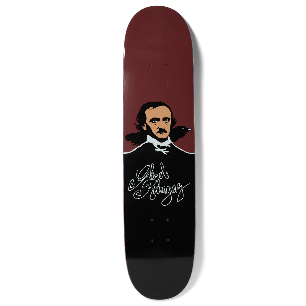 Crailstore Canada. Girl Rodriguez Poe Reissue Deck - Alternate top view with visible stain variation and smooth concave profile.