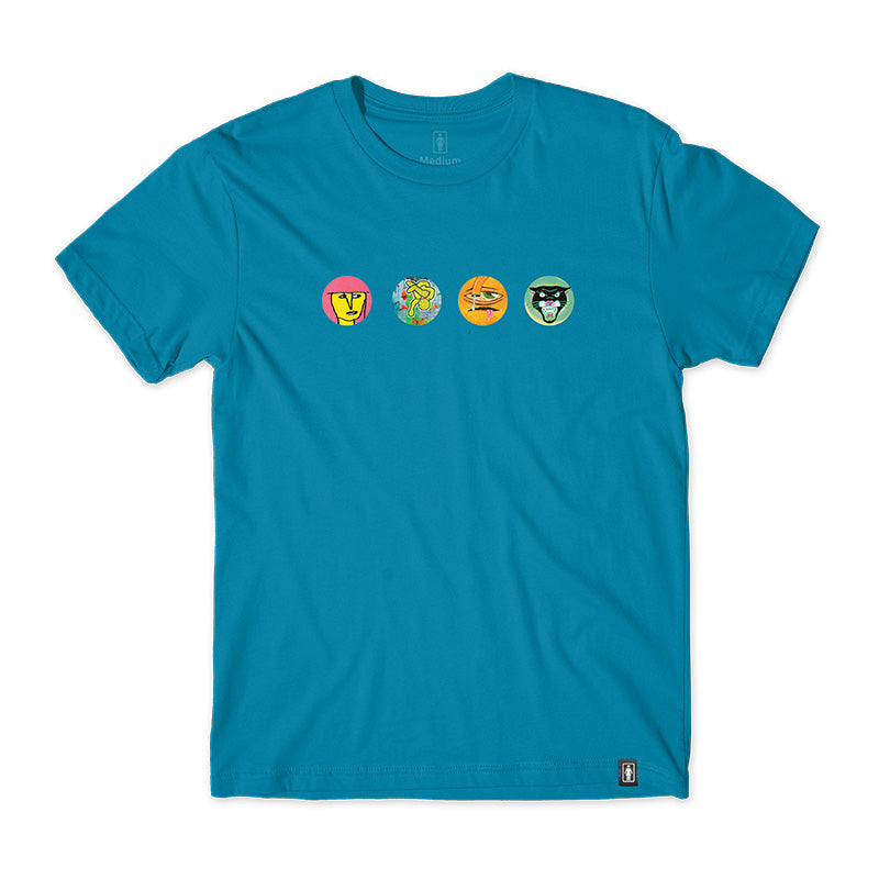 Crailtap Canada. Legends Head Tee (Turquoise) - Lightweight 6 oz tee in turquoise with front graphic, durable stitching, and a modern classic fit.