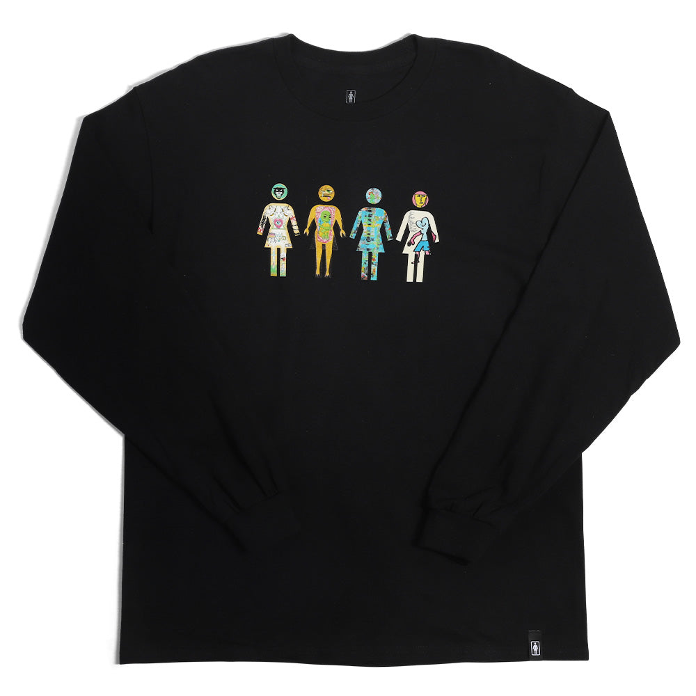 Crailtap Canada. Squad L/S Tee (Black) - Heavyweight 6.0 oz long sleeve tee in black with a classic fit, made for comfort and durability.