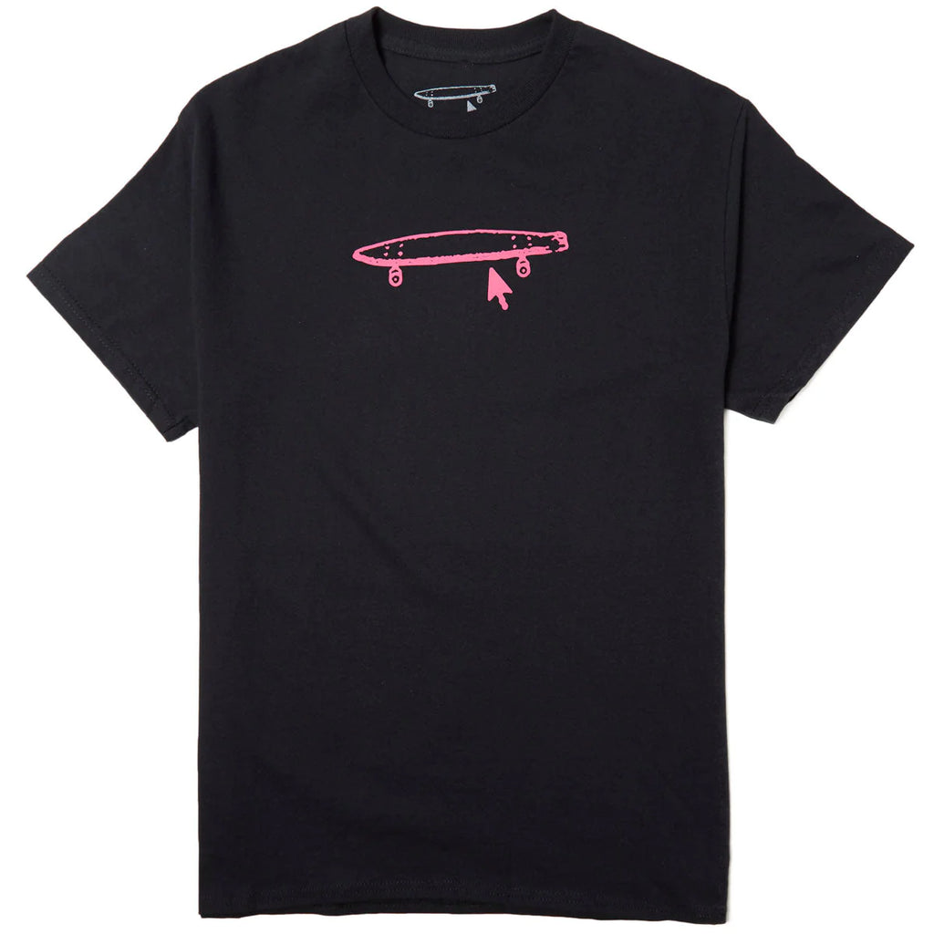 crailtap skateboards stinky pink logo tshirt BLACK
