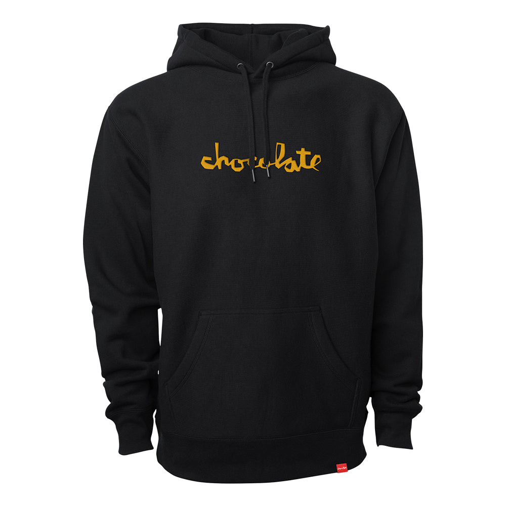 CHOCOLATE SKATEBOARDS HEAVY CHUNK PULLOVER HOODIE BLACk front