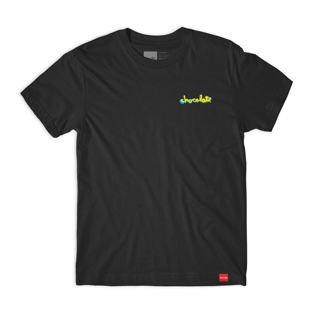 CHOCOLATE SKATEBOARDS LIFTED SQUARE YOUTH TEE BLACK FRONT