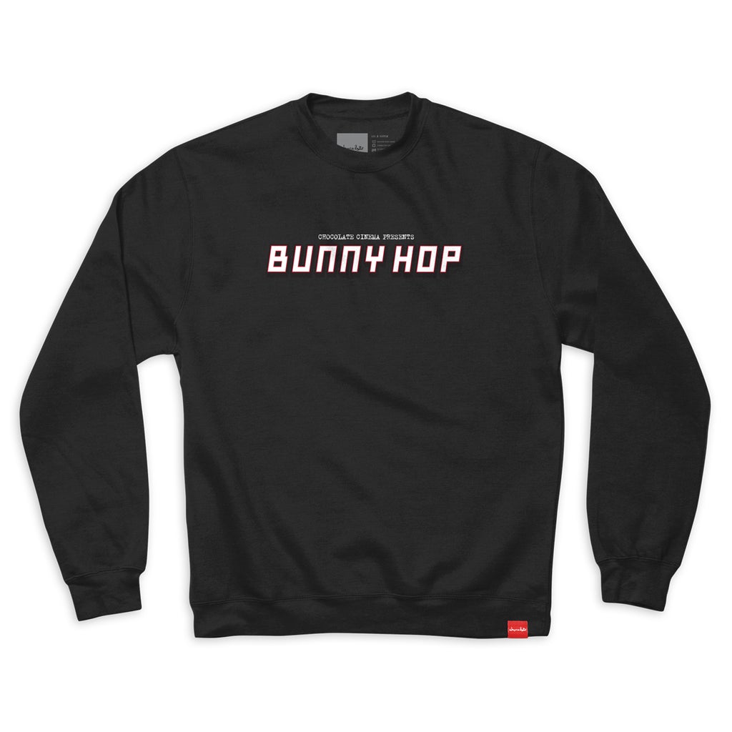 Chocolate skateboards bunny hop pullover sweatshirt crew black