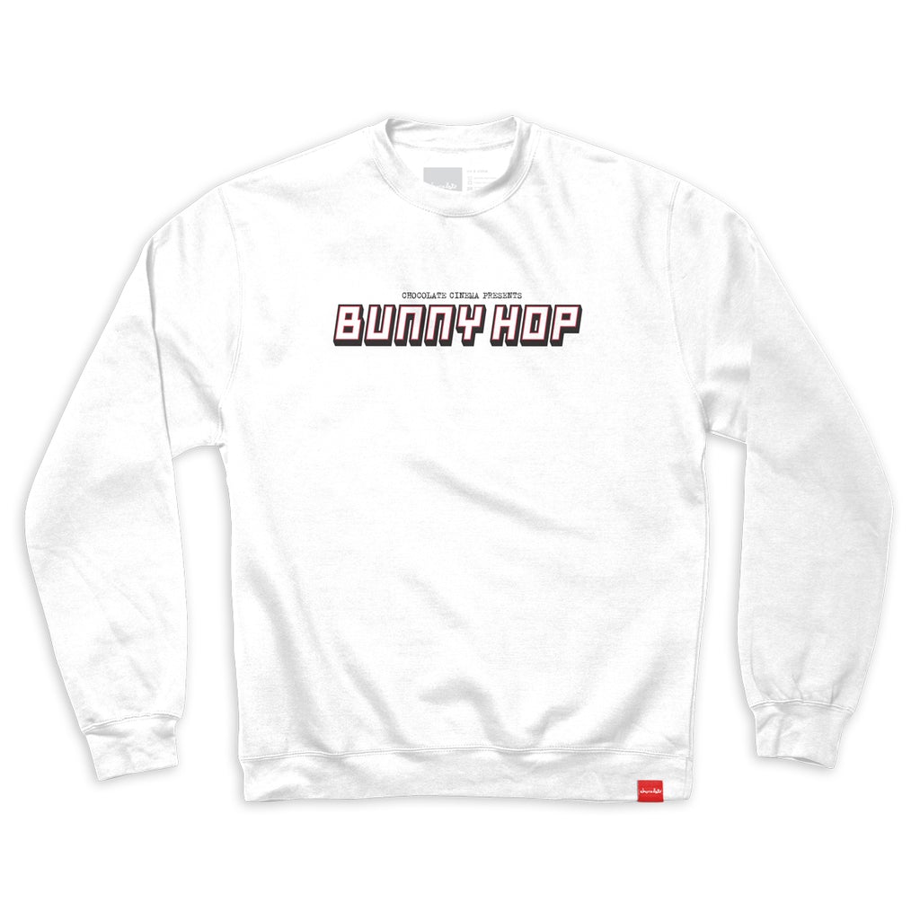 Chocolate skateboards bunny hop pullover sweatshirt crew white