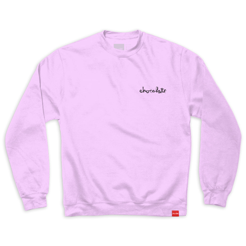 Chocolate skateboards cozy chunk pullover crewneck orchid
