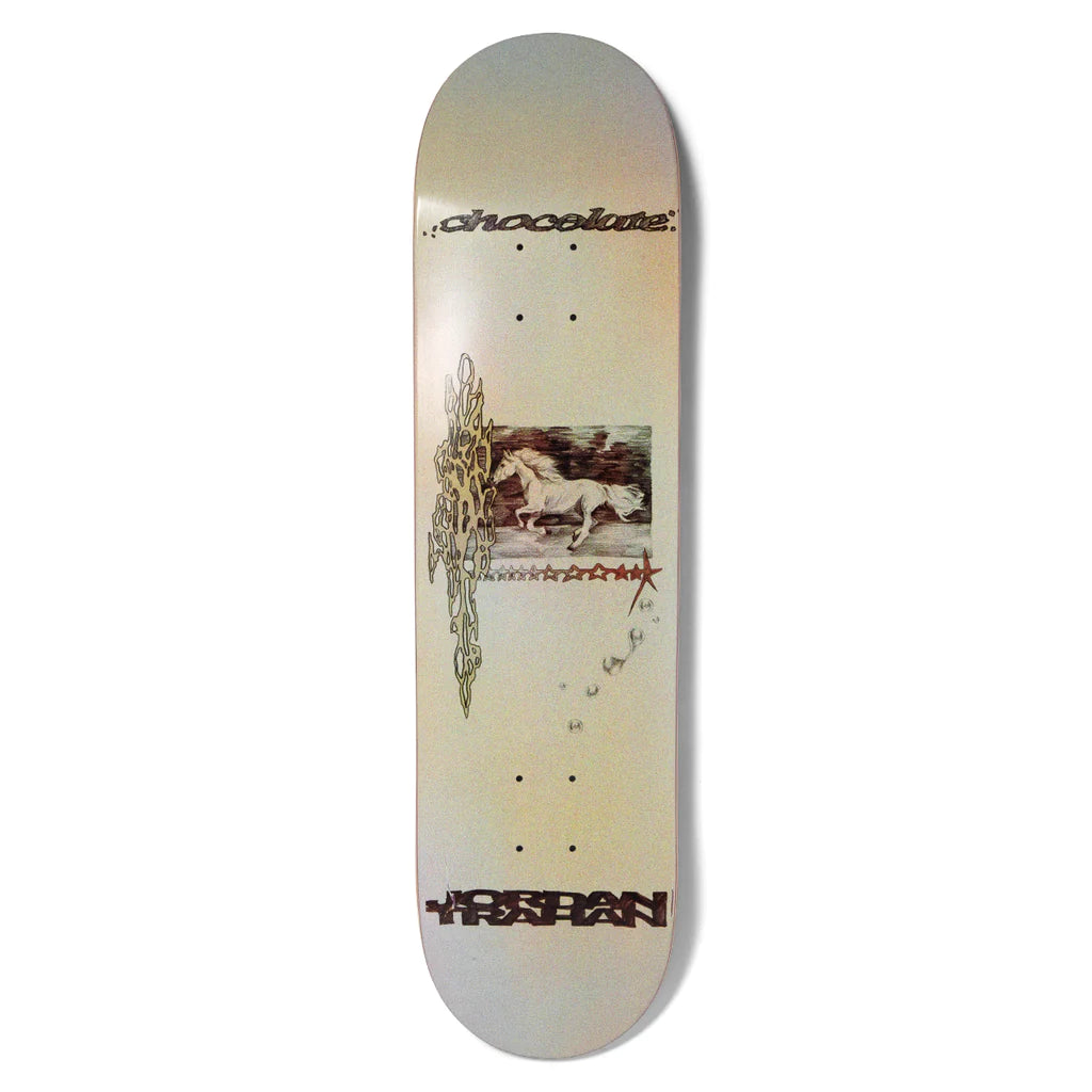 Chocolate skateboards jordan trahan halcyon deck 8.5 white front 