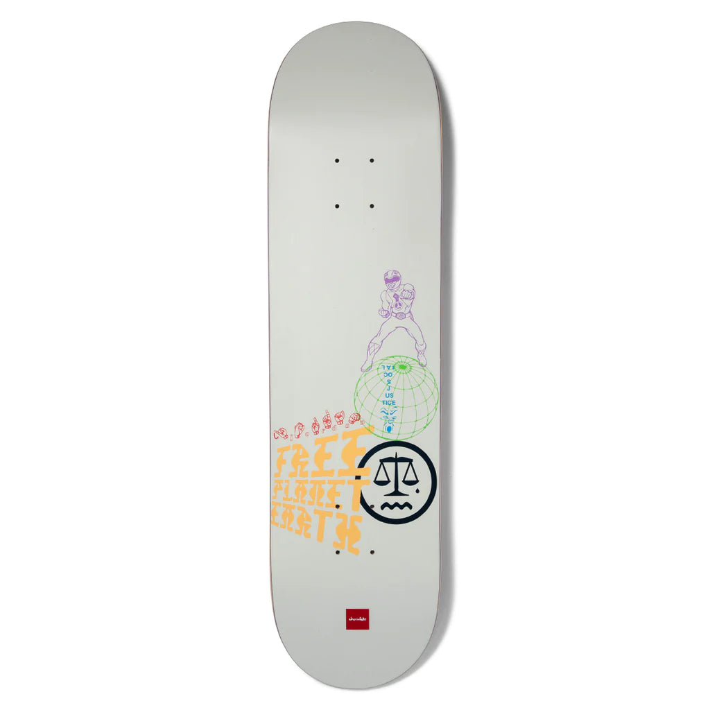 Chocolate skateboards jordan trahan planet earth deck 8 white front 