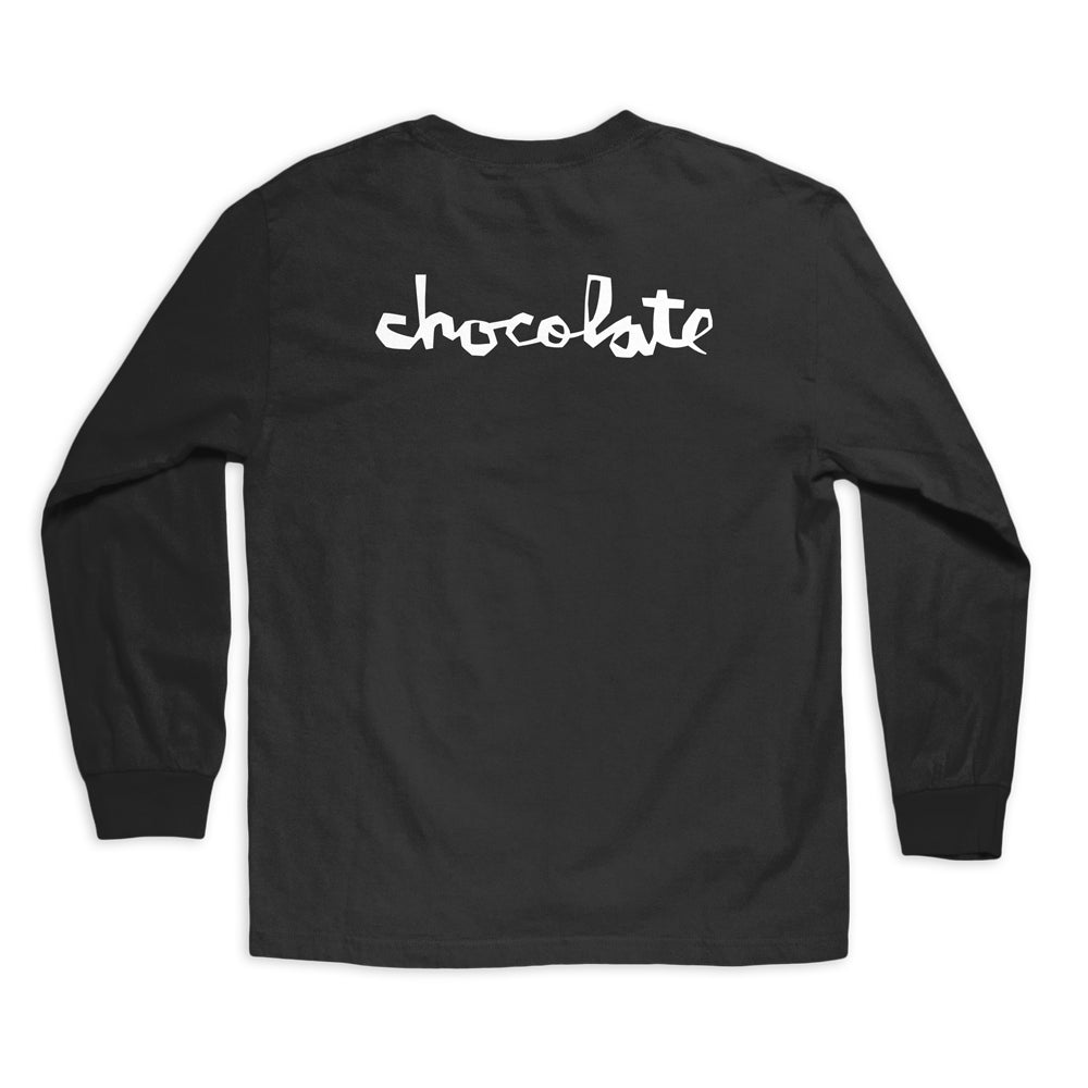 Chocolate skateboards og chunk long sleeve tshirt youth black back