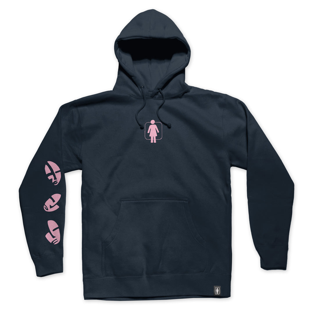 Girl skateboards blues pullover hoodie navy