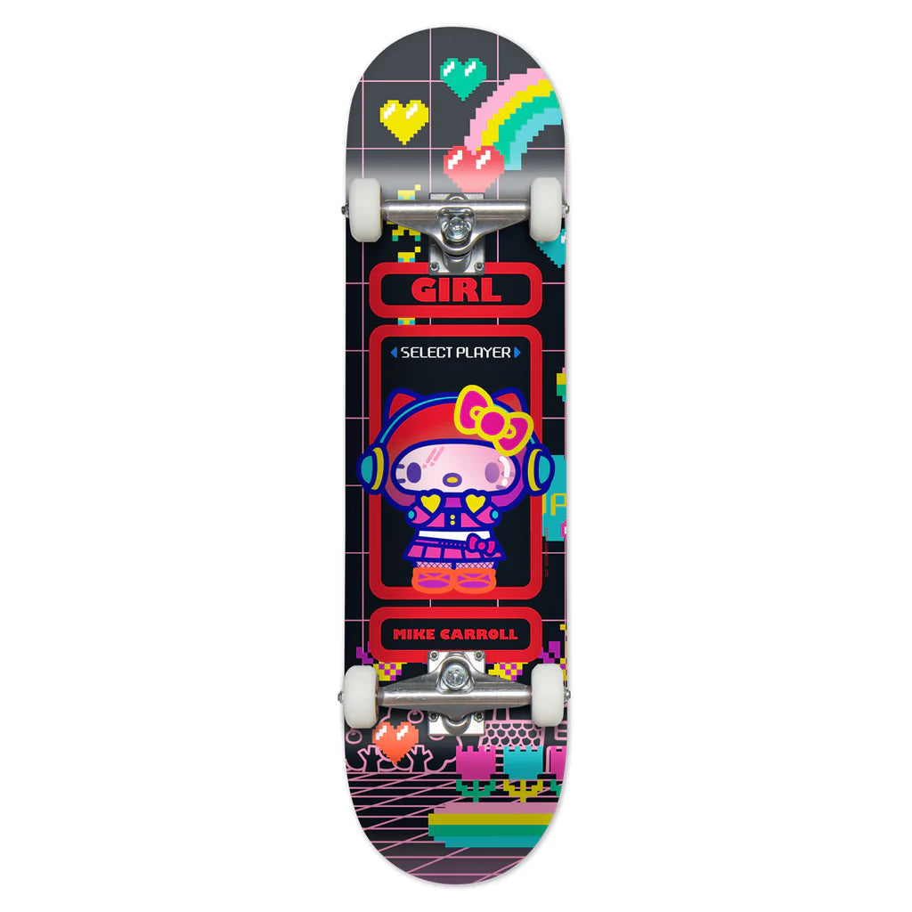 Girl skateboards mike carroll kawaii arcade complete skateboard 7.75