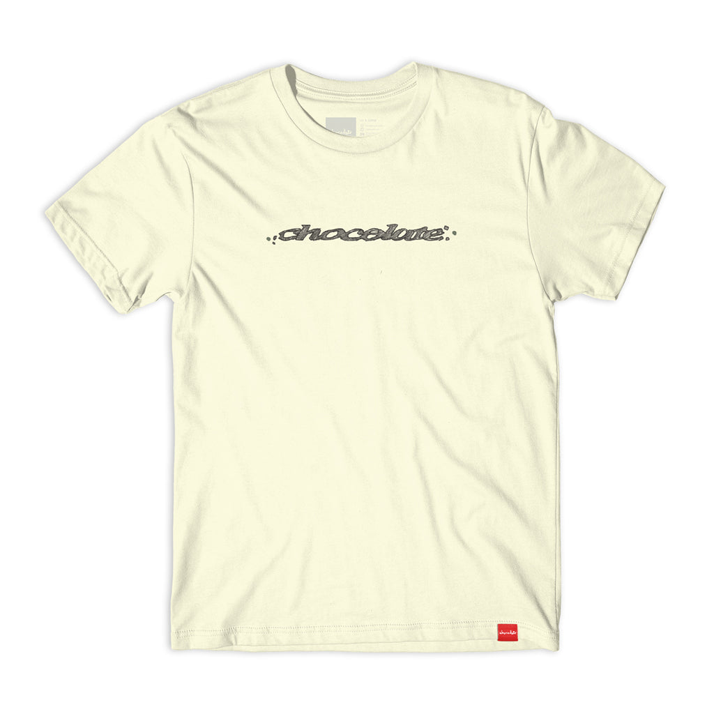 chocolate skateboards halcyon comfort short sleeve tee ivory front 