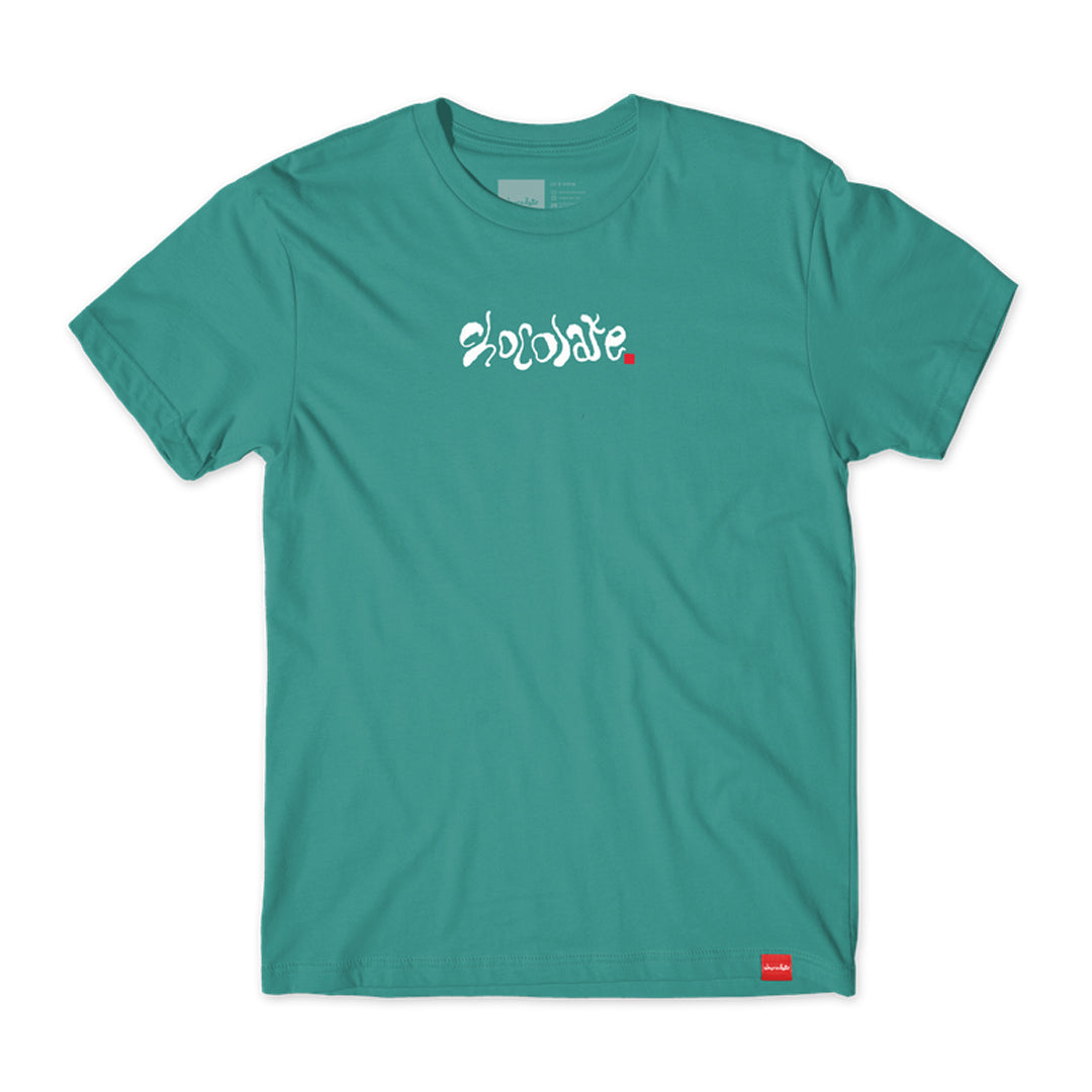 chocolate skateboards melted short sleeve tee seafoam front 