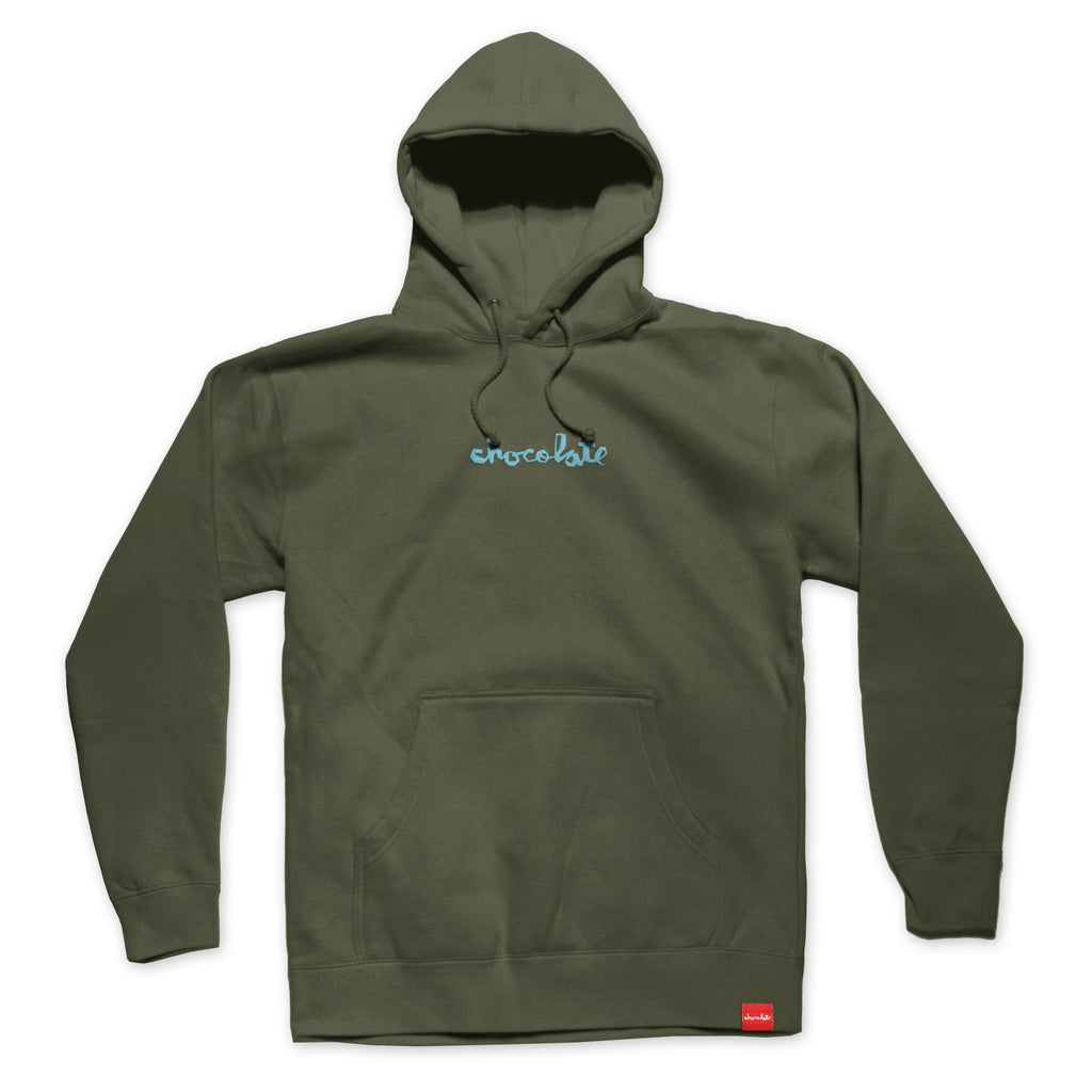 chocolate skateboards mid chunk pullover hoodie military
