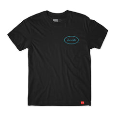chocolate skateboards oval tee black front 