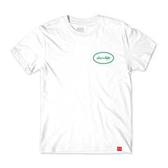 chocolate skateboards oval tee white front 