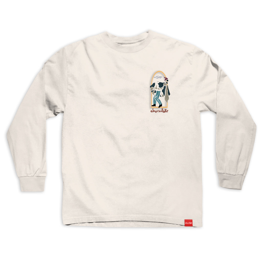 chocolate skateboards paper dancer long sleeve tee natural front 