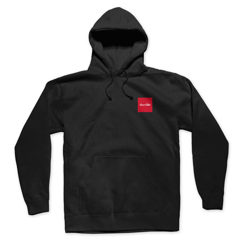 chocolate skateboards square pullover hoodie black front