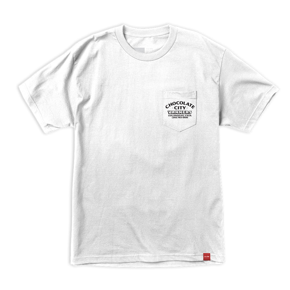 CHOCOLATE VANNER POCKET TEE - WHITE