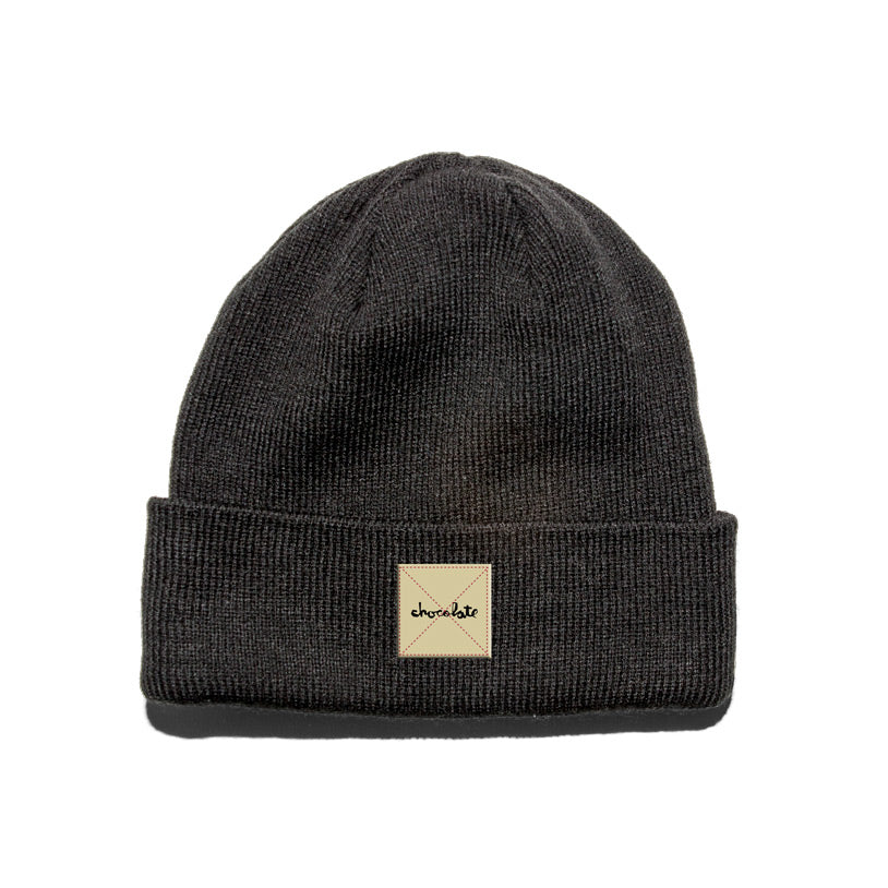 chocolate skateboards work beanie black 