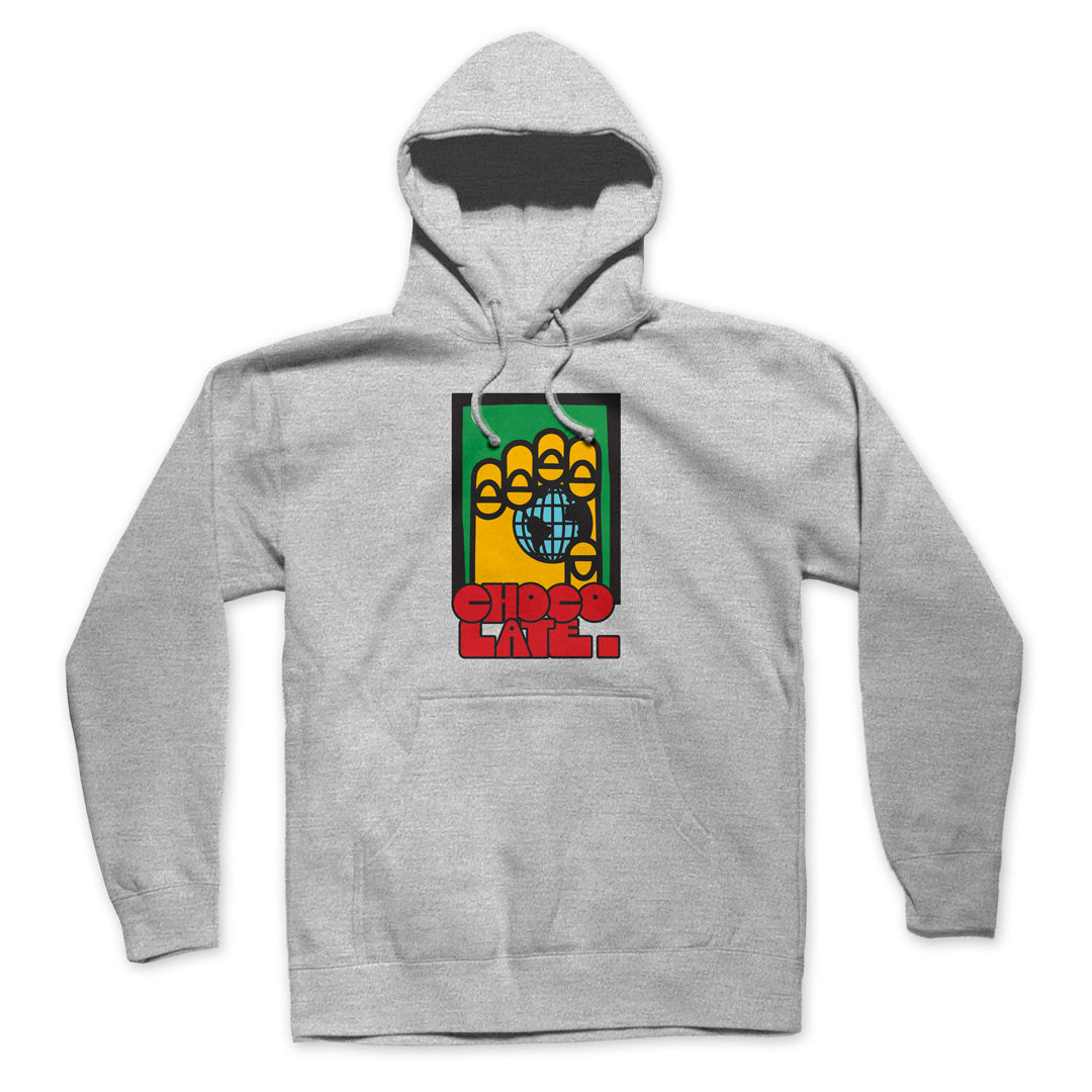 chocolate skateboards worldwide pullover hoodie ash 